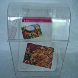 New - 5.5" x 8" x 6" Flip-Top Box with Recipe Index Cards